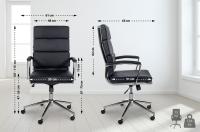 Bürostuhl Cleveland Echtleder schwarz Bürostuhl Cleveland Echtleder schwarz