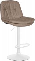 Barhocker Laurel Stoff weiß taupe Barhocker Laurel Stoff weiß taupe