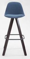 2er Set Barhocker Franklin Stoff Square cappuccino (eiche) blau 