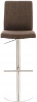 Barhocker Cadiz Stoff edelstahl braun Barhocker Cadiz Stoff edelstahl braun