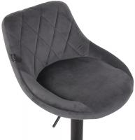 Barhocker Lazio Samt schwarz dunkelgrau Barhocker Lazio Samt schwarz dunkelgrau
