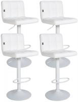 4er Set Barhocker Feni Kunstleder weiß weiß 4er Set Barhocker Feni Kunstleder weiß weiß