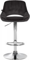 Barhocker Milet Samt chrom schwarz 
