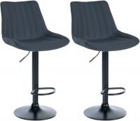 2er Set Barhocker Toni Stoff schwarz dunkelgrau 2er Set Barhocker Toni Stoff schwarz dunkelgrau