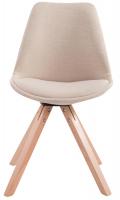 4er Set Besucherstuhl Toulouse Stoff Square Natura creme 