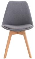 Stuhl Linares Stoff grau 