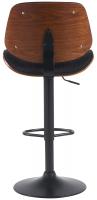 2er Set Barhocker Clawson Stoff schwarz walnuss/schwarz 2er Set Barhocker Clawson Stoff schwarz walnuss/schwarz
