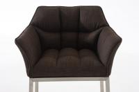 Barhocker Damaso E Stoff mit 4-Fuß Gestell braun 