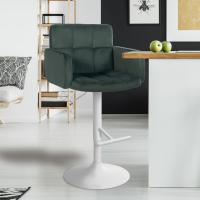 Barhocker Los Angeles Samt weiß dunkelgrün Barhocker Los Angeles Samt weiß dunkelgrün