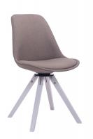 Besucherstuhl Troyes Stoff Square weiß (eiche) taupe