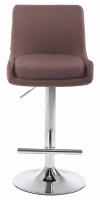 2er Set Barhocker Club Stoff chrom braun 2er Set Barhocker Club Stoff chrom braun