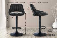 Barhocker Milet Kunstleder schwarz schwarz Barhocker Milet Kunstleder schwarz schwarz