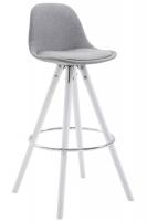 Barhocker Franklin Stoff Rund Weiß (eiche) grau Barhocker Franklin Stoff Rund Weiß (eiche) grau