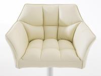 2er Set Barhocker Damaso Kunstleder weiß creme 2er Set Barhocker Damaso Kunstleder weiß creme