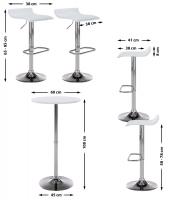 4er Bartisch Set Esberg weiß 4er Bartisch Set Esberg weiß
