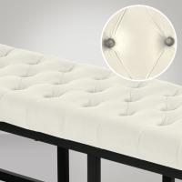 Sitzbank Polson Samt Schwarz 120 cm creme Sitzbank Polson Samt Schwarz 120 cm creme