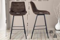 Barhocker Weston Samt braun Barhocker Weston Samt braun