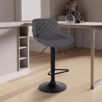Barhocker Kasson Stoff schwarz 