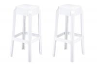 2er Set Barhocker Fox weiß glanz 