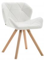 Besucherstuhl Tyler Kunstleder Natura Square weiß Besucherstuhl Tyler Kunstleder Natura Square weiß
