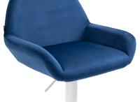 2er Set Barhocker Braga Samt weiß blau 2er Set Barhocker Braga Samt weiß blau