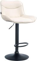 Barhocker Vonore Kunstleder schwarz creme 