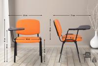 Stuhl Ken mit Klapptisch Stoff orange 