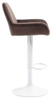 2er Set Barhocker Braga Samt weiß braun 2er Set Barhocker Braga Samt weiß braun