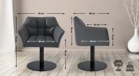 Lounger Damaso Kunstleder grau 
