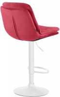 Barhocker Laurel Samt weiß rot 