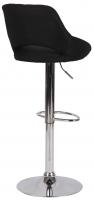 Barhocker Milet Stoff chrom schwarz Barhocker Milet Stoff chrom schwarz