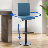 2er Set Barhocker Cadiz Stoff schwarz blau 2er Set Barhocker Cadiz Stoff schwarz blau