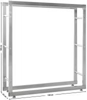 Kaminholzständer Keri V2 25x100x100 cm edelstahl 