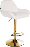Barhocker Braga Gold Kunstleder weiß Barhocker Braga Gold Kunstleder weiß