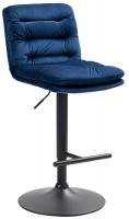 Barhocker Damar Samt schwarz blau Barhocker Damar Samt schwarz blau