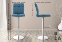 2er Set Barhocker Cadiz Stoff edelstahl blau 2er Set Barhocker Cadiz Stoff edelstahl blau