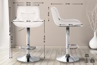Barhocker Vonore Samt chrom creme Barhocker Vonore Samt chrom creme