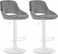 2er Set Barhocker Milet Samt W dunkelgrau 2er Set Barhocker Milet Samt W dunkelgrau