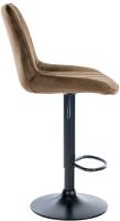 2er Set Barhocker Toni Samt schwarz braun 2er Set Barhocker Toni Samt schwarz braun