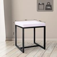 Sitzhocker Barci B Kunstleder  weiß 