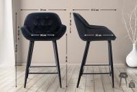2er Set Barhocker Gibson Samt schwarz 2er Set Barhocker Gibson Samt schwarz