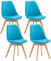 4er Set Stuhl Linares Stoff türkis 4er Set Stuhl Linares Stoff türkis