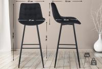 Barhocker Dartford Samt schwarz Barhocker Dartford Samt schwarz