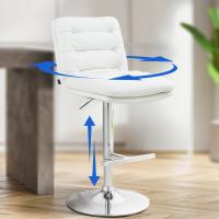 Barhocker Damar Kunstleder chrom weiß Barhocker Damar Kunstleder chrom weiß