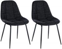 2er Set Stuhl Tom Stoff schwarz 2er Set Stuhl Tom Stoff schwarz