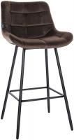 Barhocker Weston Samt braun Barhocker Weston Samt braun