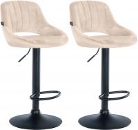 2er Set Barhocker Milet Samt B creme 2er Set Barhocker Milet Samt B creme