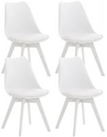 4er Set Stuhl Linares Kunststoff weiß/weiß 4er Set Stuhl Linares Kunststoff weiß/weiß
