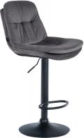 Barhocker Laurel Samt schwarz dunkelgrau Barhocker Laurel Samt schwarz dunkelgrau