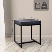 Sitzhocker Barci B Stoff schwarz Sitzhocker Barci B Stoff schwarz
